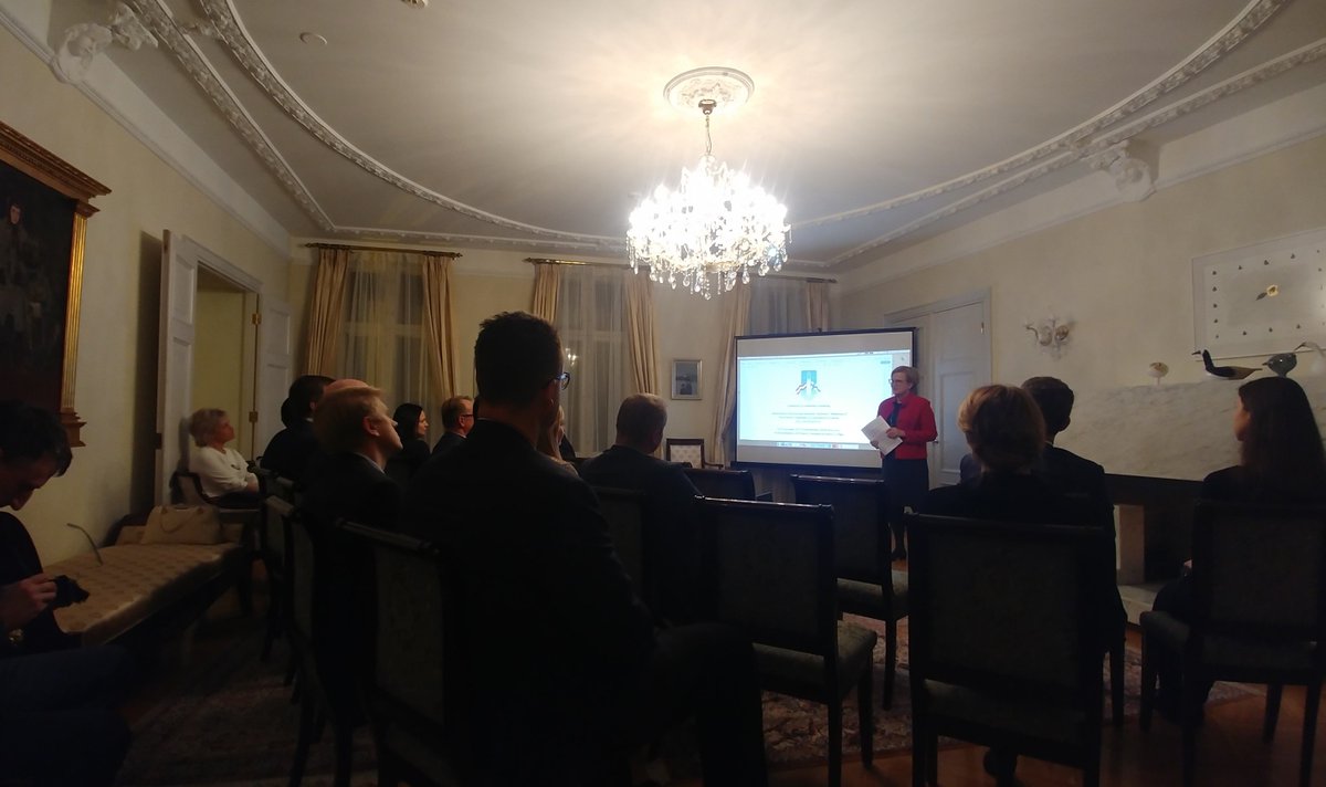 FinEmbRiga's tweet photo. Finnish Chamber of Commerce in Latvia held an Annual General Autumn Meeting at the #FinEmb in Riga. Ambassador Korpivaara briefed about our work and #Finnish business in Latvia. Latvia offers plenty of opportunities for businesses, #Latvia has fastest growing economy in Baltics. https://t.co/IdgDPFDMgB