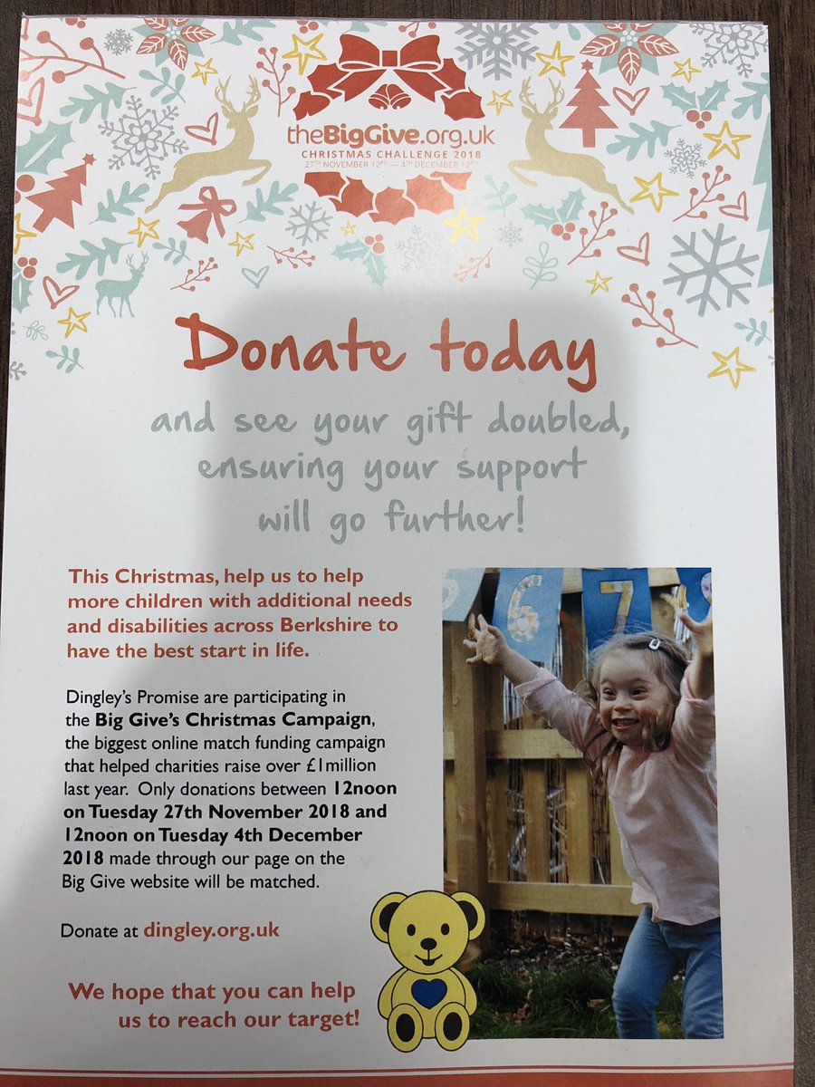 CHARITY WEEK
Let’s help the local charity (<a href="/Dingley/">Dingley's Promise</a>) this week together. <a href="/BerksAccountant/">Berkshire Accountants limited</a> will be donating for this week! <a href="/BNI_Reading/">BNI Reading</a>