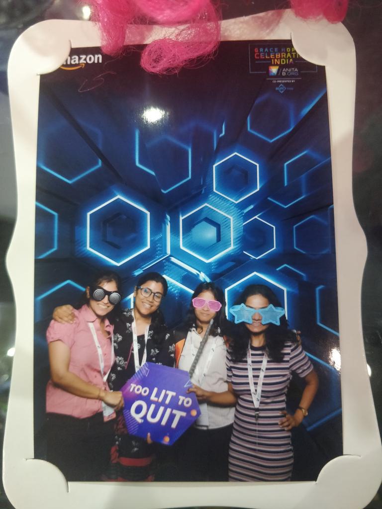 ramyatanuja's tweet photo. Visit Amazon stall at @AnitaBorg_India
To explore interesting titbits of the Global Retail Giant. Such fun group it is !! @krishna_mythili
@_darshani_
@ushanandini
#AmazonIndiaGHCI18 #InsideAmazonIndia
#GHCI18
#WeAreHere https://t.co/6ujzsJXnk8
