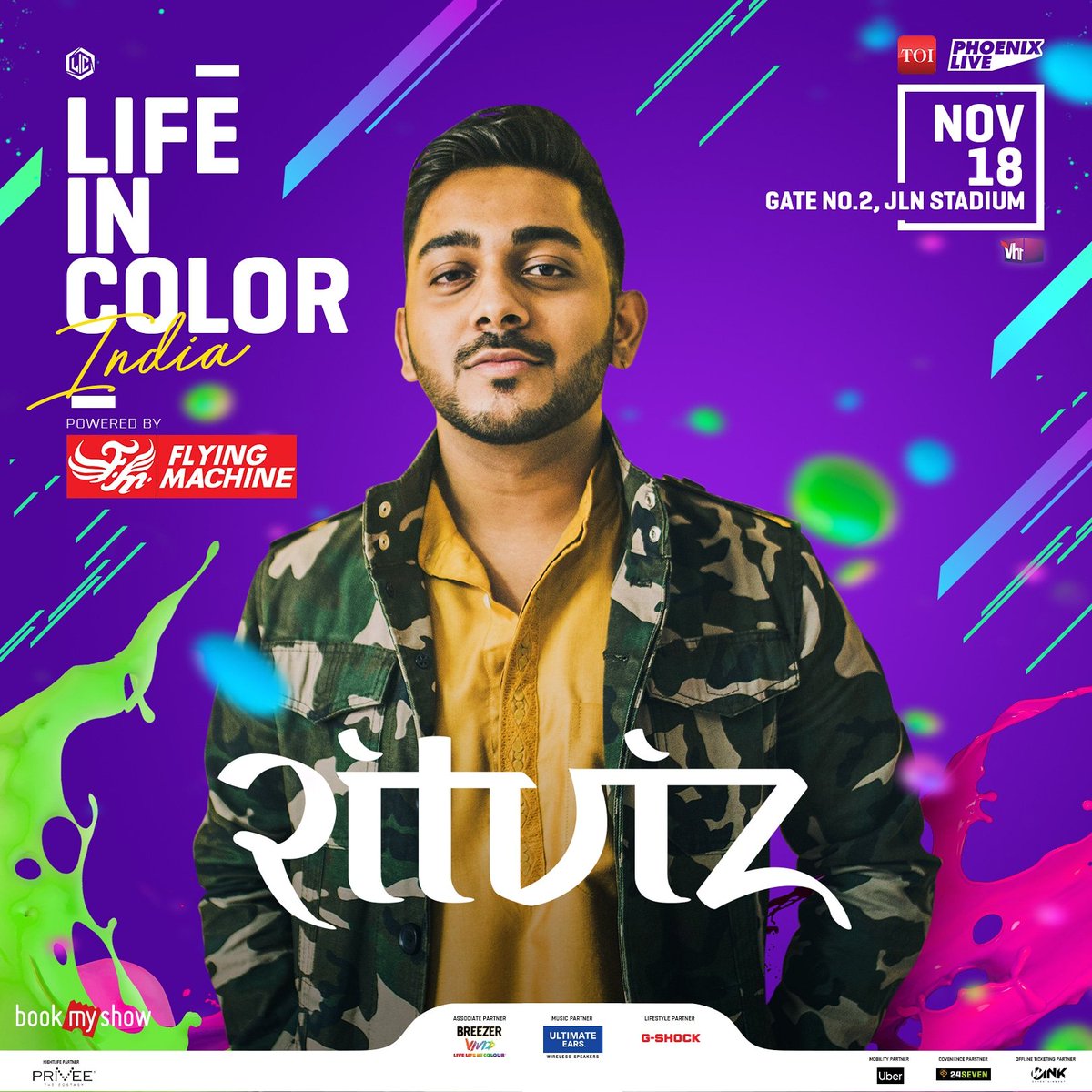 Live #LifeinColor with the multi-talented <a href="/RITVIZ/">riti</a> this weekend! 

<a href="/lictourIndia/">Life In Color India</a>, 18 Nov at JLN Stadium. 

Get your tickets now - bit.ly/LICIndia18  

#LIC #LICTour #RITVIZ #Weekend #India #MusicFestival #LICFest #MusicConcert #Party #Vh1India #GetWithIt