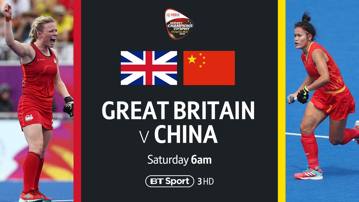 The 2018 Women's Hockey Champions Trophy is here! 🏆

Great Britain open the tournament against the hosts tomorrow morning 👊

🕕 6am
📺 BT Sport 3 HD
📲 #HCT2018