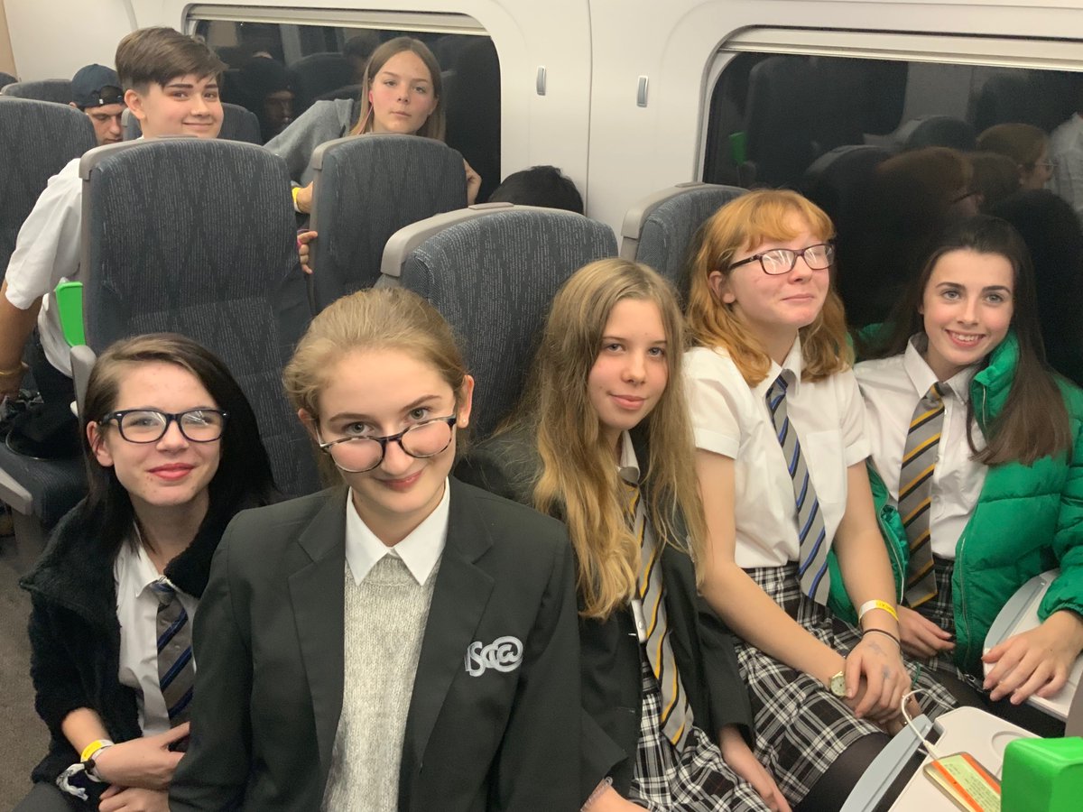 Students from Isca Academy on their way to London to take part in the Girls Breaking Barriers debate at the @UKHouseofLords alongside 200 students from 10 schools across the UK. They are going to have an amazing day! #GirlsBreakingBarriers