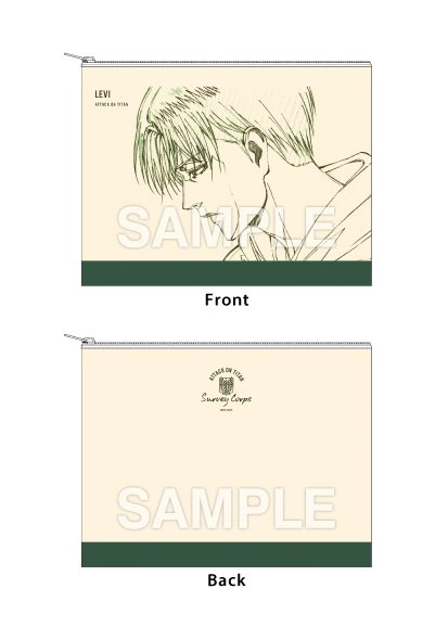 新商品🆕】 WIT STUDIO コットンポーチ 進撃の巨人 エレン／リヴァイ