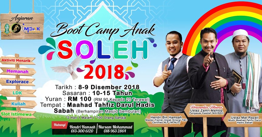 Sarip2018's tweet photo. Jom! Manfaatkan cuti sekolah.. https://t.co/p6ZBJlw74k