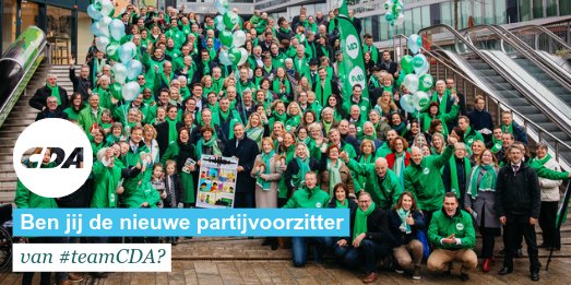 Wij hebben een aantal mooie #vacatures!

💪Partijvoorzitter
💰Penningmeester 
📽Lid Dagelijks Bestuur Communicatie &amp; Marketing
🏘Lid Dagelijks Bestuur Grote Steden

👉cda.nl/contact/vacatu… #teamCDA #vacature