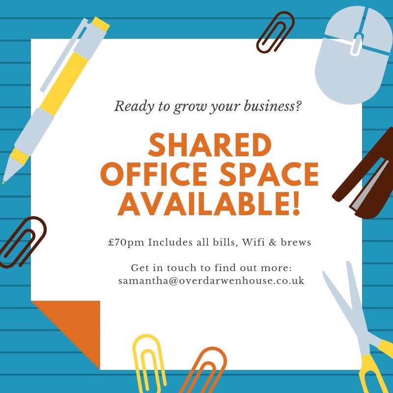 Good morning ☀️ we have a desk available within our shared office space. You can work alongside a recruitment consultant, a HR specialist and a sales manager for only £70pm. If you’d like to find out more please email work@overdarwenhouse.co.uk or give Samantha a call 07803835645
