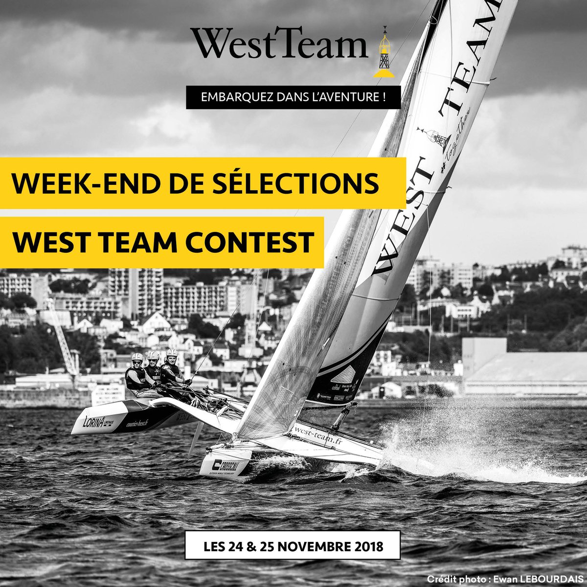 WestTeamBrest's tweet photo. [WEST TEAM CONTEST]
📢 Les candidatures sont ouvertes pour rejoindre l'équipe de jeunes navigants 100% brestoise !
Au programme : participation à la saison des Grands Prix en #Diam24, session de navigation en #FlyingPhantom... 
https://t.co/hv9YqZMwJq https://t.co/bLoSVrR5Ai
