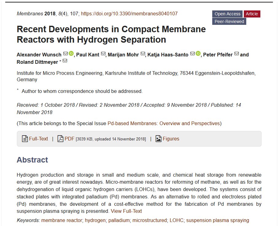 Membranes_MDPI's tweet image. 🙌The 𝟖𝐭𝐡 𝐩𝐚𝐩𝐞𝐫 for Special Issue &quot;Pd-based Membranes: Overview and Perspectives&quot; has been published! 📖Recent Developments in Compact #MembraneReactors with Hydrogen Separation
 👉mdpi.com/2077-0375/8/4/…