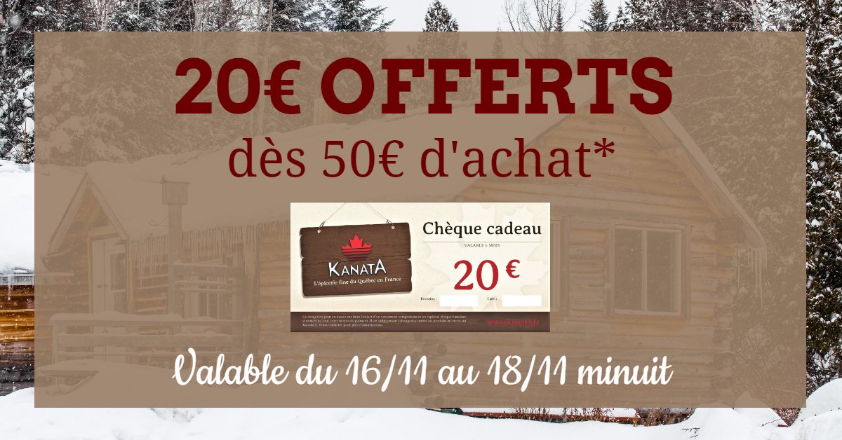 KanataFr's tweet photo. [OFFRE DE DINGUE CE WEEK-END]

20€ OFFERTS POUR 50€ D'ACHAT ✌��

De quoi préparer mes cadeaux de noël 🎁 https://t.co/wOjVAfcROT