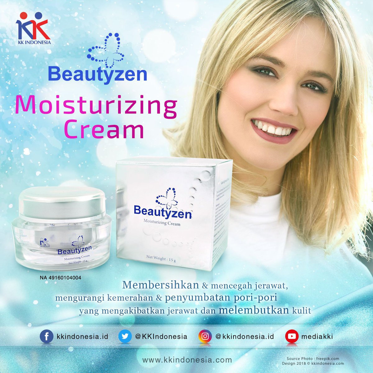 Beautyzen Moisturizing Cream

Krim lembut yang berfungsi sebagai kondisioner dan menutrisi kulit wajah. 

Info Detail :
goo.gl/shZKD2
kkbeautyzen.com

#kkindonesia #BeautyZen #MoisturizingCream #Kecantikan #Beauty #Kondisioner