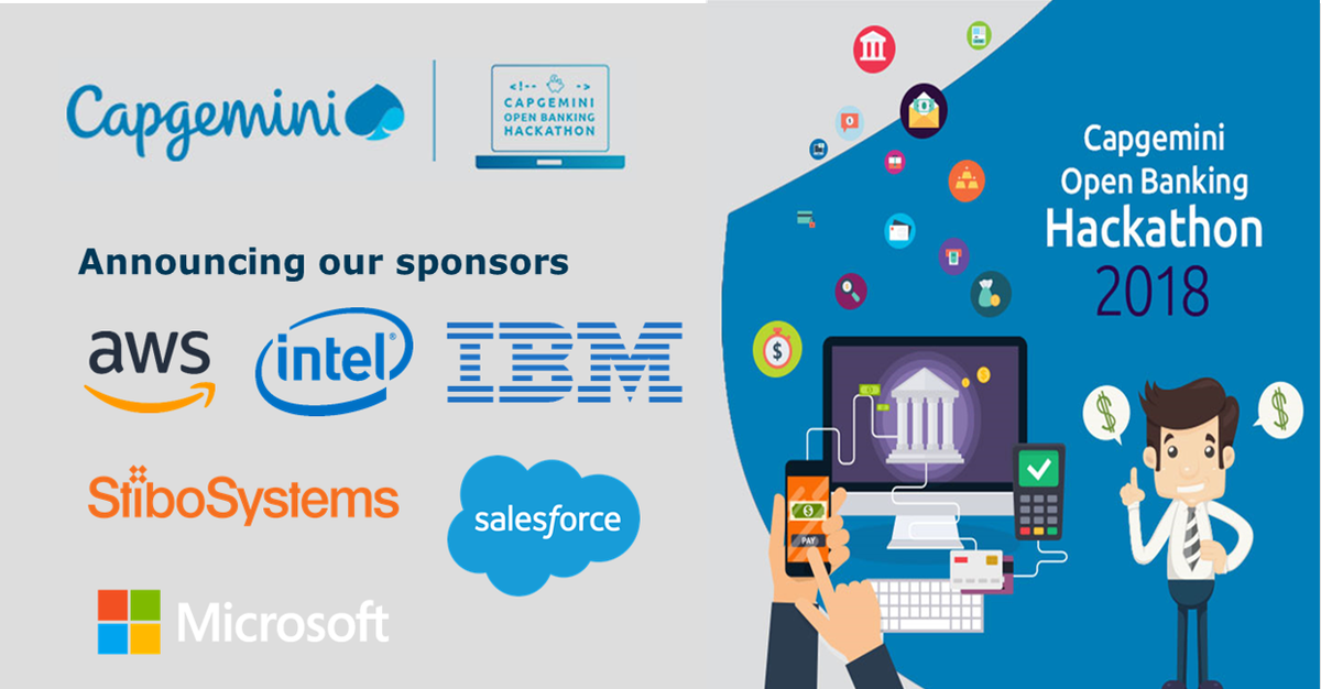 Capgemini's tweet photo. Offer #banking customers new & better experiences across their life cycle through our #OpenBanking Hackathon. Only a few more days left for a chance to win up to $10k in prizes! https://t.co/IOHGIWqjiz #OpenBankathon @IBM @Intel @StiboSystems @awscloud @Microsoft @Salesforce https://t.co/NeqFFOHxdE