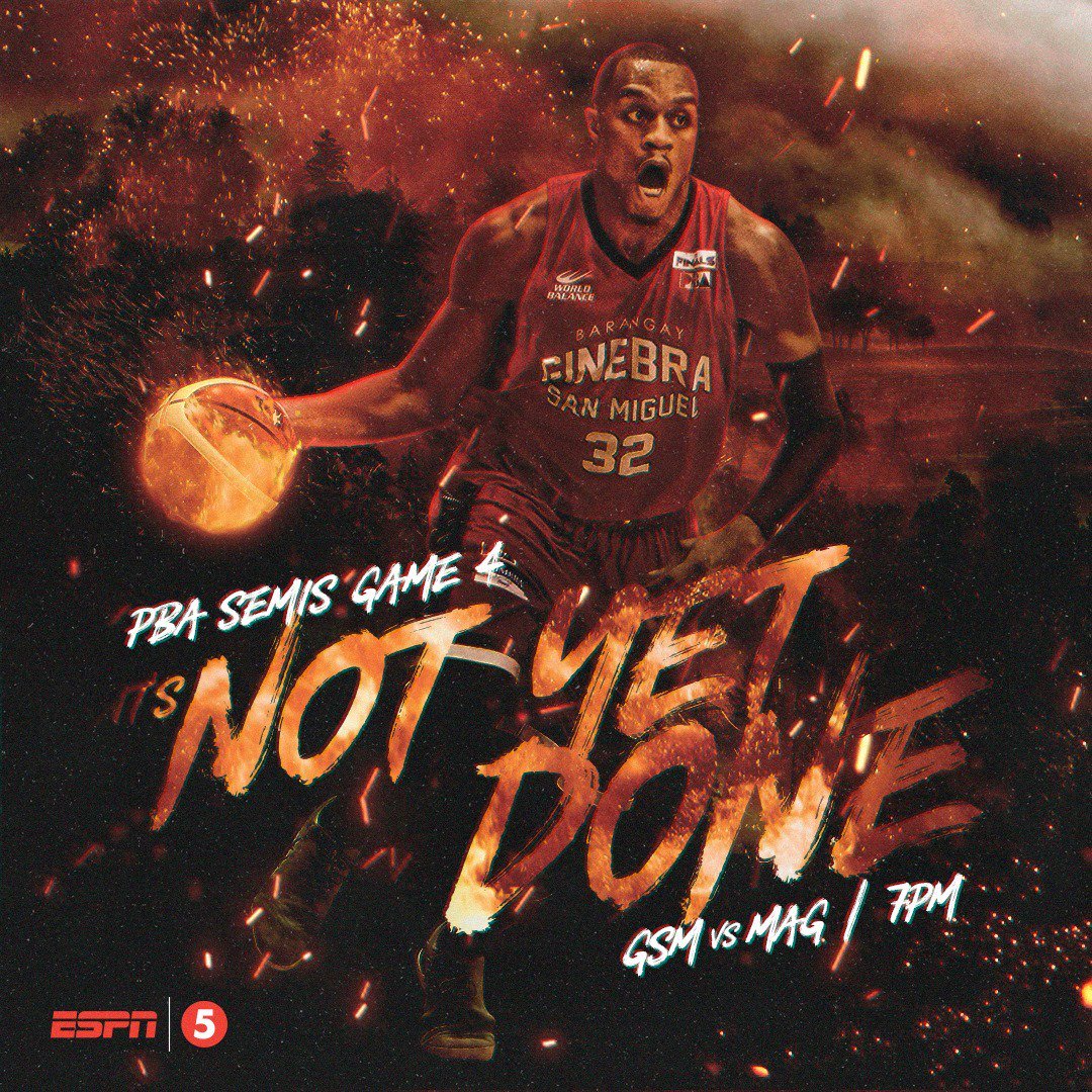 OneSportsPHL's tweet photo. .@barangayginebra's quest to its third straight Governors' Cup title appearance is not yet done. Can the Kings force a deciding Game 5 to continue their run for the crown? 👑 #PBAonESPN5 #PBALaroMoTo https://t.co/eJ3vPOeuom