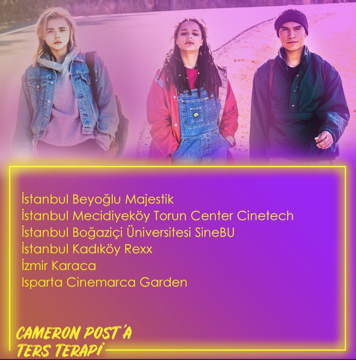 #CameronPostaTersTerapi'nin salon bilgileri güncellendi. #OlduğunGibi <a href="/pazistanbul/">PAZ</a> 

Updated screening venues of #TheMiseducationofCameronPost. #AsTheWayYouAre