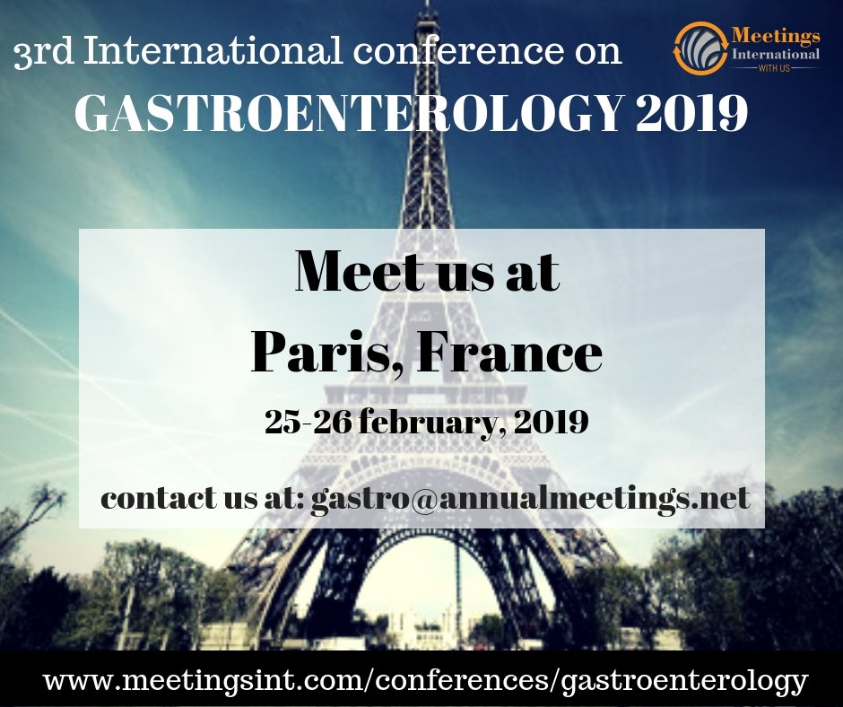 Gastro2019's tweet photo. @EMJGastro Gastroenterology 2019 conference which contribute chances to Gastroenterologists, Surgeons ranging from Researchers, Academicians and Business professionals, who are working in this professional area.
please contact us at: gastro@annualmeetings.net https://t.co/0QppSQNcec