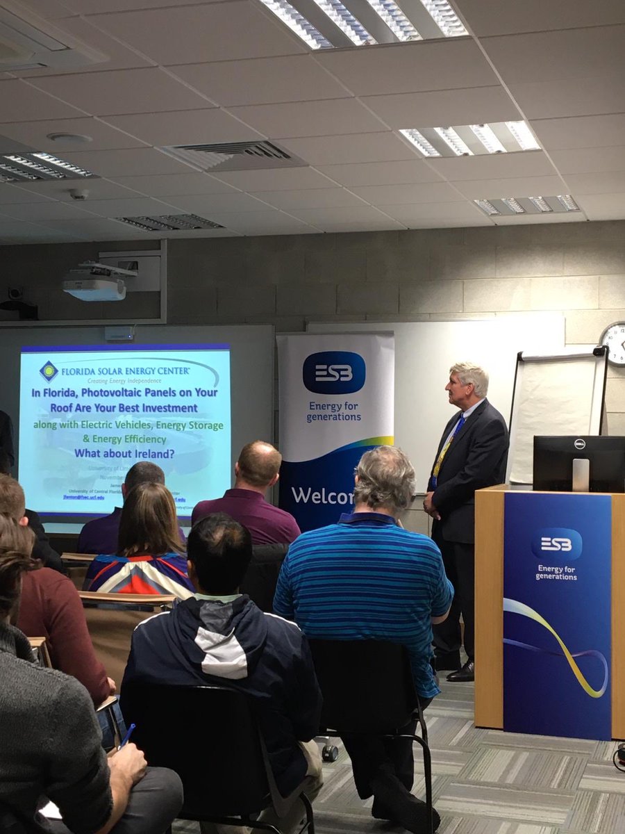 ESBGroup's tweet photo. Thanks to all who attended our first Visiting Lecture Series at ⁦@UL⁩ last night. Dr James Fenton from ⁦@UCF⁩ held a great discussion on #energy efficiency. #esbbrighterfuture https://t.co/FEqNn4q60g