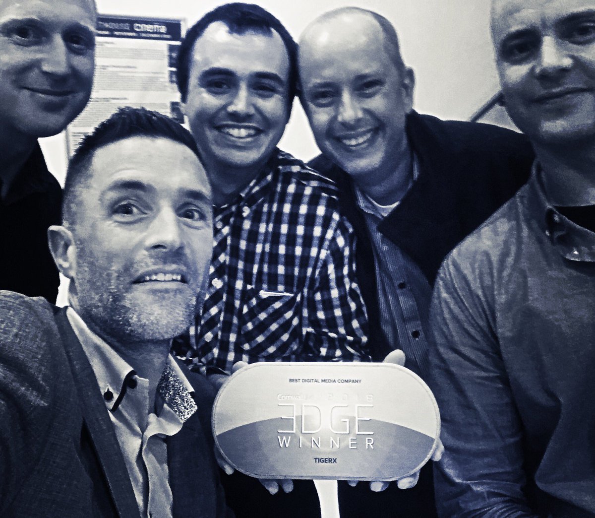 tigerxstudio's tweet photo. So, we won this last night!
@CornwallLive #EDGEawards2018 Best Digital Media Company – sponsored by @growthskillshub https://t.co/3LKUMiScne