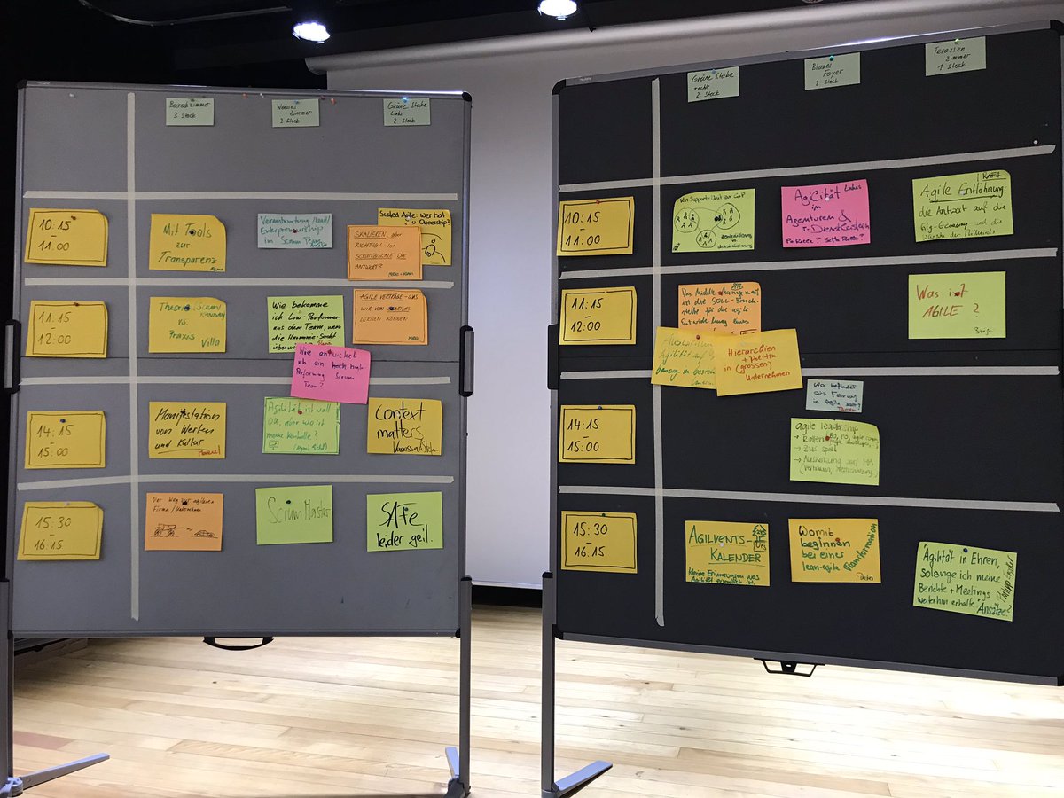 Engstler's tweet photo. agile unconference, Zürich. Great topic schedule! https://t.co/rbH3j99i4C