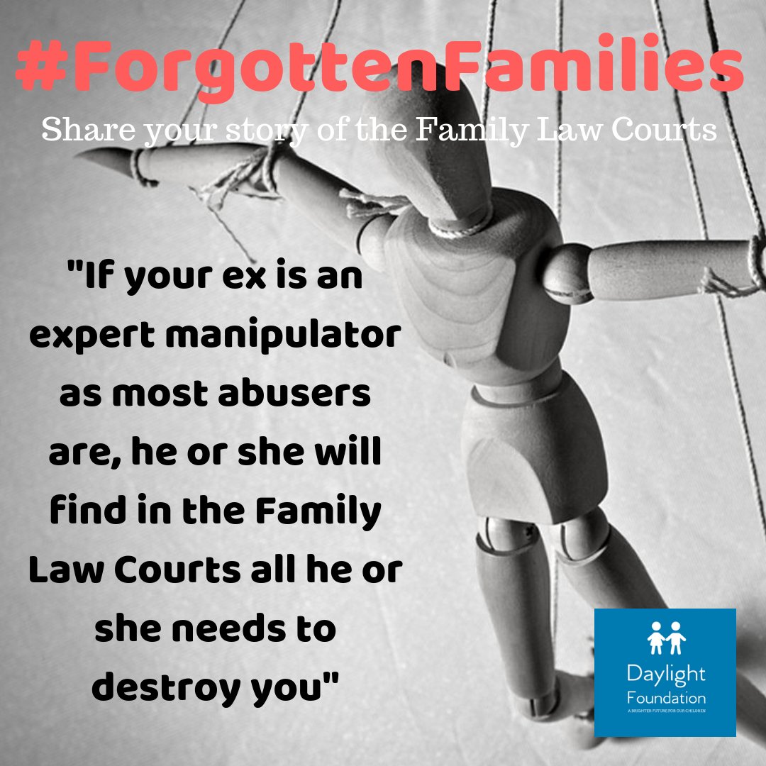 theDaylightF's tweet photo. #ForgottenFamiles "I’ve already spent three years in the #FamilyLaw Courts, attended twenty-one times and had seven court orders. I left a domestically abusive relationship that included physical, sexual, psychological and emotional abuse." -> https://t.co/C0PetoinZ0 https://t.co/EqghpvlJio