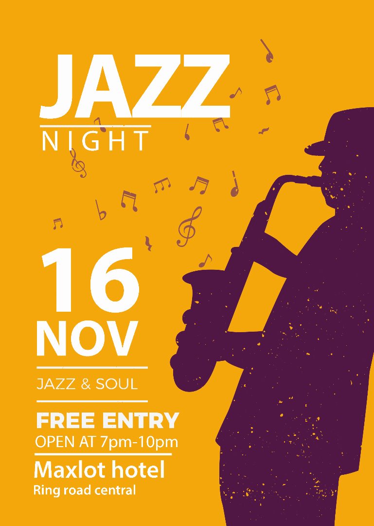 VibesVideo's tweet photo. All Roads leads to Accra @MaxlotHotel its a liveJazz this thing.... boss come make we go Jam....#livejazz #livesound #musicfriday #FridayFeeling #FridayNight its Too Night and its FREEEEEEE!!!!! https://t.co/6RfkoyNmaC