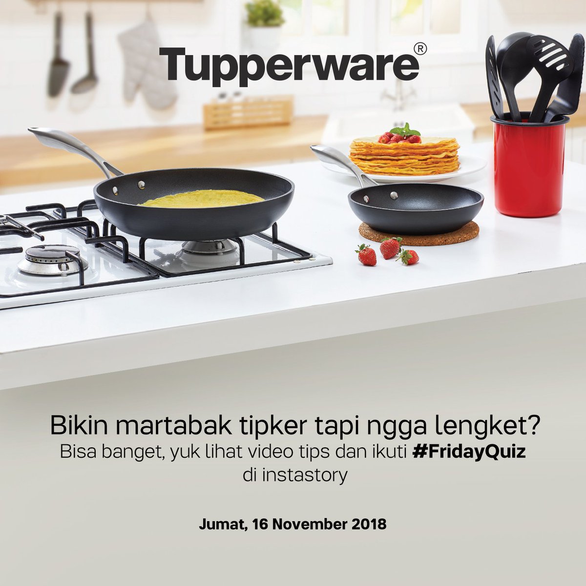tupperwareID's tweet photo. Ingin buat martabak tipker tapi takut gagal? Jangan khawatir, dengan resep dari Tupperware ini dijamin bikin martabak tipker favorit keluarga pasti berhasil. Ketahui tipsnya di https://t.co/XFmUKaDXHU &amp; ikuti #FridayQuiz di Instagram Story #PakeTupperware #TupperwareBlackSeries https://t.co/eNgsjDMtUN