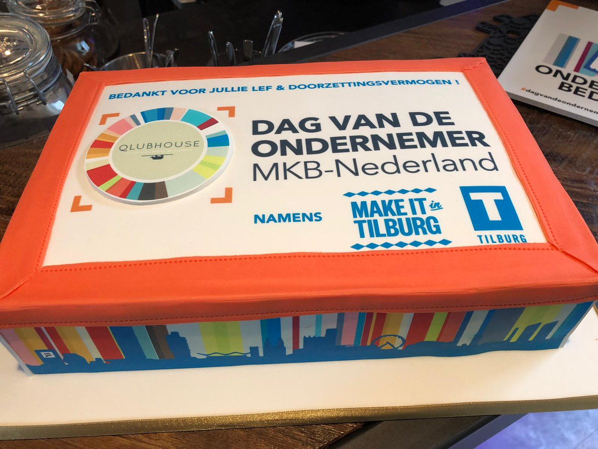 josimar1967's tweet photo. Hmmm, @MKBNL hier in Tilburg vieren we dat met #TAART! Gemeente Tilburg en @citymarketingT / @MakeitinTilburg bedankT met een grote *T* van Tivolistraat, Tilburg en Tandjespoetsen ;-) #dagvandeondernemer #makeitintilburg @qlubhousedining https://t.co/1oGw2JF062