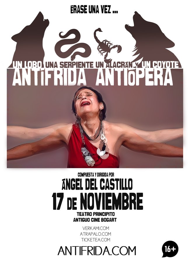 TRAGYCOM's tweet photo. Ha llegado el momento de atreverse a cruzar la puerta y adentrarse en otros mundos..  @antifrida  está aquí .  Ha llegado el momento de poner las cosas en su sitio y deconstruir el mito para descubrir a la Antígona azteca.
#Antiopera   https://t.co/AlTN3Ye2yq https://t.co/EWP1zDDNoM
