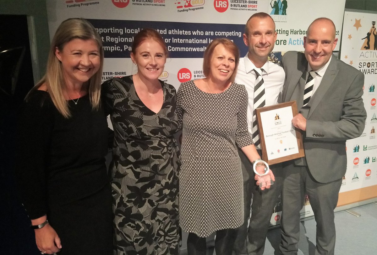 hfmnews's tweet photo. Congratulations to Market Harborough's @boroughalliance Football Club for winning 'Club Of The Year' at last night's @SportInHarb Harborough District Sports Awards #HDSA18 https://t.co/dCmI9GlsGB