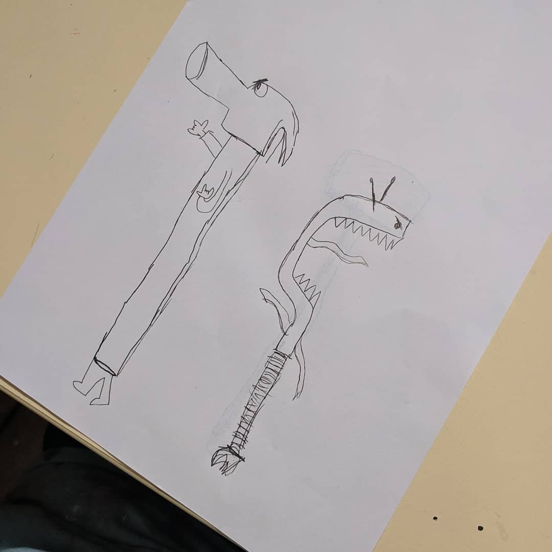 Bowman_Mrs's tweet photo. Working on perspective, detail, and scale whilst drawing random objects in Art Cave. https://t.co/wxODHxcoLp