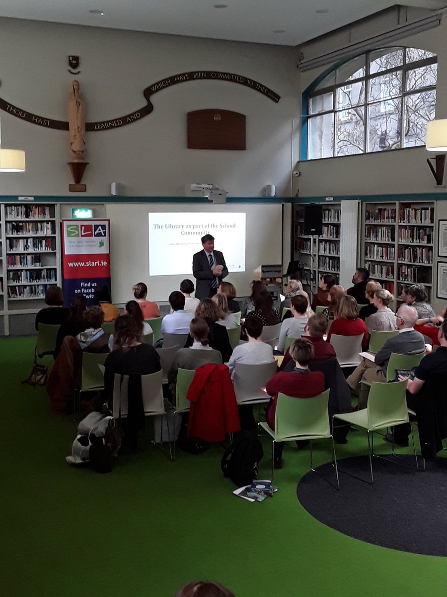 BlackrockCADLC's tweet photo. Principal Alan McGinty opening SLARI Conference 2018. #SLARI18 #Schoollibrarians #Librariesinthecommunity https://t.co/IzCDvL8dwc