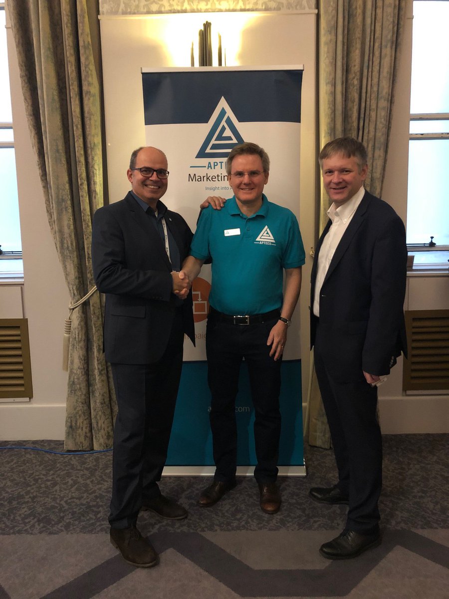 Große Freude bei der #AUGC2018 in #London - wir wurden mit dem Preis „Partner of the Year“ ausgezeichnet 🎉<a href="/Laurensmalter67/">Laurens</a> und unser Kollege Dr. Wolfgang Leußer nahmen den Preis entgegen. <a href="/AptecoDE/">Apteco GmbH</a> @apteco #marketingautomation