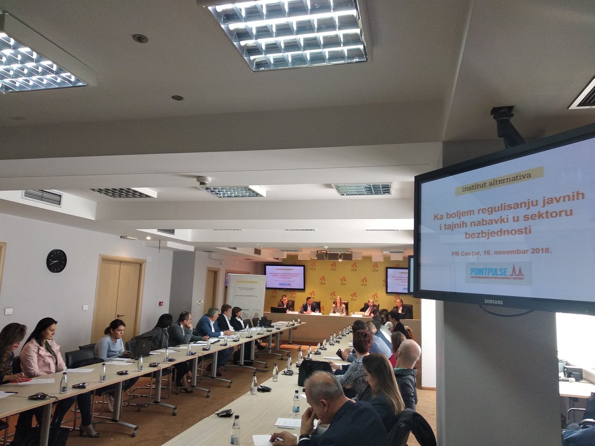 IA_Alternativa's tweet photo. Naš #POINTPULSE panel počinje! Razgovaraćemo o tome kako se bolje mogu regulisati javne i tajne nabavke u sektoru bezbjednosti. https://t.co/9SAiLHpijW