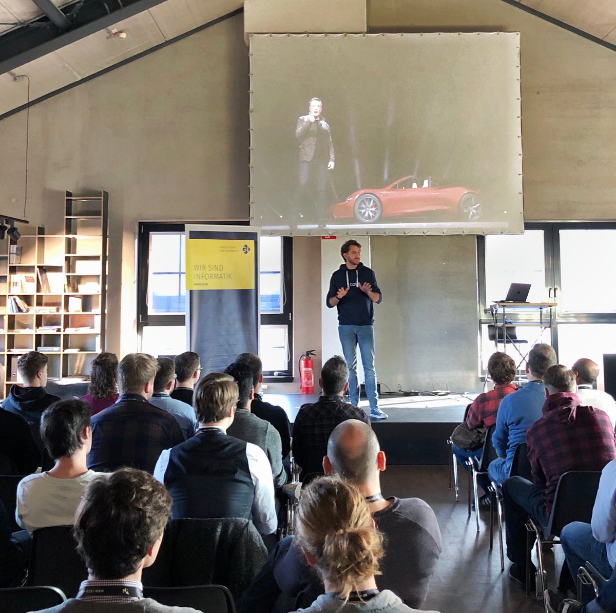 coyoapp's tweet photo. Heute findet bei uns das #DevCamp 2018 statt – eine Kombination aus Konferenz und Barcamp für IT-Talente. Es gibt den ganzen Tag spannende Fachvorträge und Workshops namhafter Experten – kuratiert von der @informatikradar
Let's go!✌🏼
#devcamp2018 #gocoyo #weplaytech #friyay https://t.co/3FkUCk0vC3