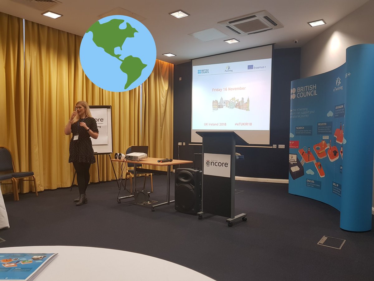 eustace_stephen's tweet photo. Day 2 of #eTwinning #eTwinningIRL in Belfast, learning about other schools and looking to build links between communities to identify a #Onederful shared project between different countries. #edtech #MIEExpert #MicrosoftEdu #edchatie #eTUKIR18 #collaboration #globaled https://t.co/gZxt9t3EHL