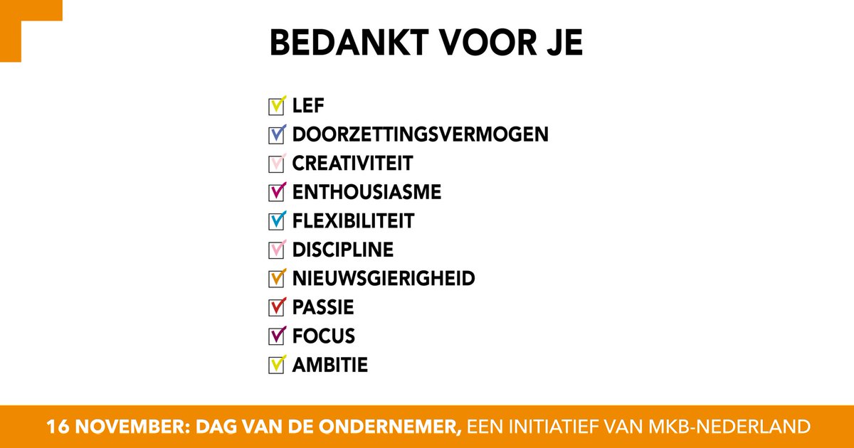 KHN's tweet photo. Aan alle #horecaondernemers: Bedankt voor jullie lef, creativiteit, doorzettingsvermogen, maatschappelijke, economische bijdrage en nog veel meer! Samen geven we de horeca power.
#KHN #Horecapower #DagvandeOndernemer #MKBNederland https://t.co/qQAFDVRNSq