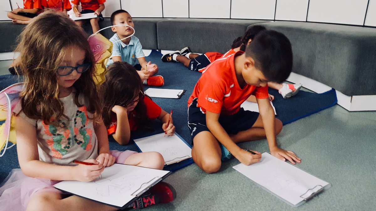 KellysPYPClass's tweet photo. Fantastic session today @ISPPCambodia with our visiting author @jeffmackbooks Students were delighted with enthusiasm and humor listening to his stories and fascinated by how the illustrations came to life #isppbookweek #ISPPReads #ISPPWriteOn2018 https://t.co/P9dFlCSVpN