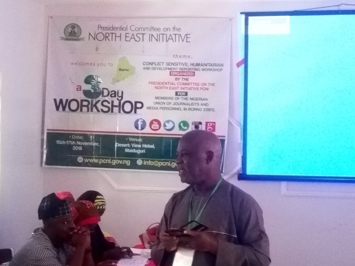 Sophyemman's tweet photo. Pro. Lai Oso speaks on political economy of conflicts and media engagement in Nigeria. @NePcni https://t.co/LH0waSpUmD