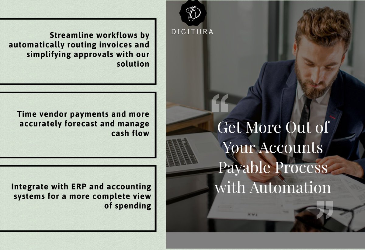DigituraTech's tweet image. Get More Out of Your Accounts Payable Process with Automation!