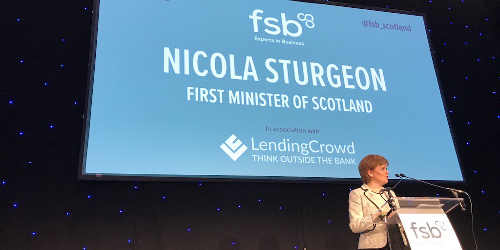 _lendingcrowd's tweet photo. Huge thanks to @FSB_Scotland for organising last night's annual dinner #FSBSco18, featuring First Minister Nicola Sturgeon. We're proud to have supported this great event. #ThinkOutsideTheBank https://t.co/BN0zDY8JvZ