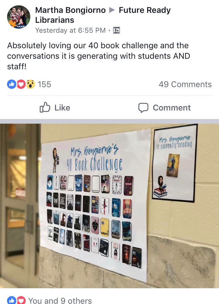 clbaron2016's tweet photo. Love this idea! Let you students know you read! #read #portorangevcs https://t.co/BBY2TJmXbO