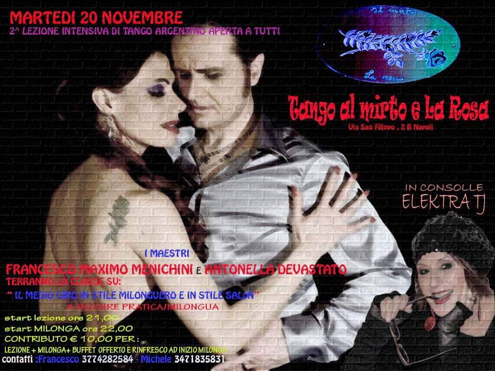 TANGOyAMOR's tweet photo. Martedì 20 Novembre ore 21.00 Tango lessons e pratica al Mirto e la Rosa di Napoli #Tango #mirtoelarosa #Napoli https://t.co/Kl1GVj6ges