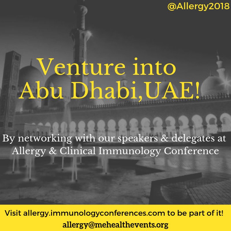 Allergy2018's tweet photo. @Allergy2018 : Join us at https://t.co/acc9rUKTB2

#allergies #Immunotherapy #immunology #conference #Medical #event #asthma #COPD #lupus #infectiousdiseases #inflammation #clinicalimmunology #allergistsgathering #speakers #delegates #exhibitors #workshop #medicine #healthcare https://t.co/mkTFqIeEBl