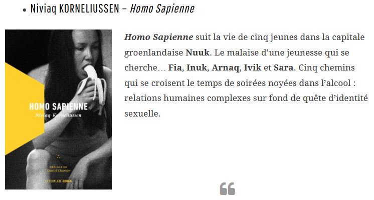 On avait rencontré Niviaq #Korneliussen à la <a href="/MaisonDanemark/">Maison du Danemark</a> il y a quelques mois de ça, on la retrouve au #festival @LesBorealesCaen le 25/11 avec son roman made in #Groenland "Homo Sapienne". 📚👌 #vendredilecture #lgbt
