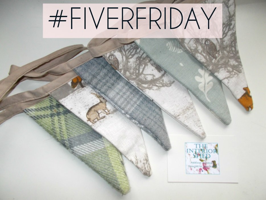 InteriorShed's tweet photo. It's #fiverfriday !! Beautiful selection of handmade bunting - all only £5 each! Beautifully gift wrapped for an extra Christmas pressie! 🎁 https://t.co/uqnBdCbL9z #handmade #HandmadeHour @HandmadeHour #fabrics #tweed #wildlife https://t.co/D7XN53axX7