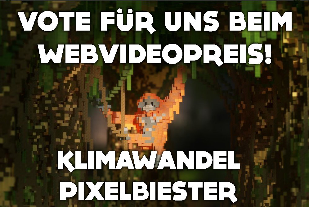 Jojo ihr verrückten Biester, wir sind für den <a href="/webvideopreis/">Webvideopreis</a> nominiert. Unfassbar! Wenn ihr uns als absoluten Außenseiter ein wenig helfen wollt, dann stimmt unbedingt für uns ab.

Hier könnt ihr voten: webvideopreis.de/nominierte  

Unser Klimawandel Video: youtu.be/ClHLvEdg78k