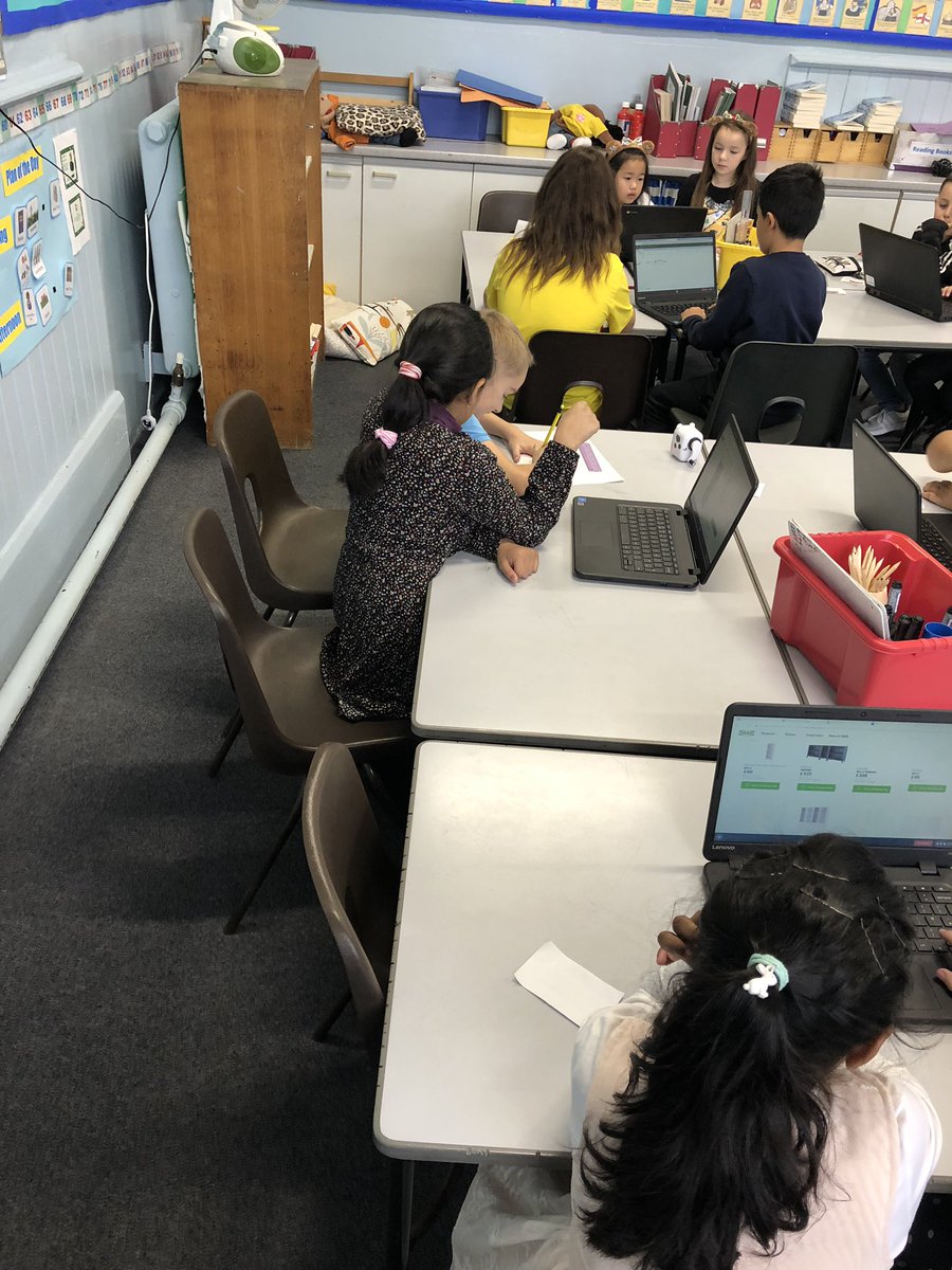 Lionel class are using spreadsheets to manage a budget to plan what they think the furniture in our new library should look like