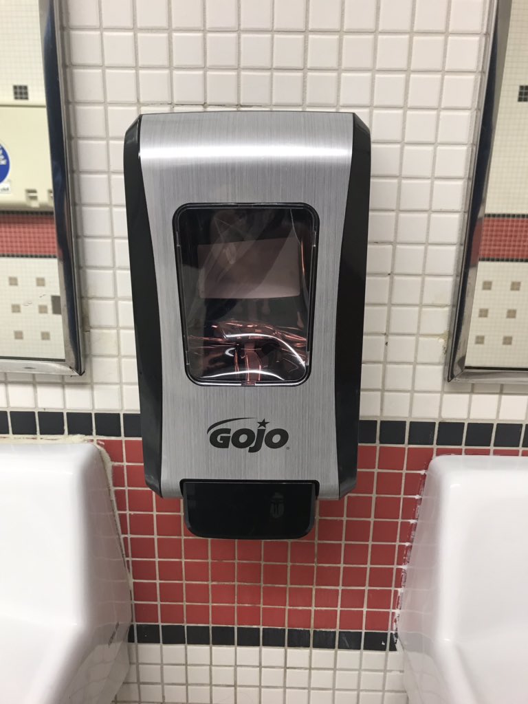 gmead68's tweet photo. I love the @cvhs_bigreds atttention to detail. Even the soap is supportive. @MrMarinello @cvchoirs  #CVGoGoJoe https://t.co/jJDvH6kARH