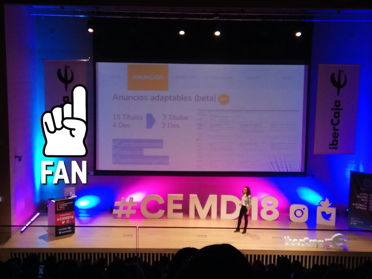 Genial la ponencia de @echarameli hablando sobre #GoogleAds en #CEMD18