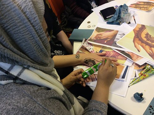 accrosscollege's tweet photo. Children in Need - Today our Level 3 Early Years Year 2 students are face painting, henna tattoos, karaoke, dance off and chocolate raffle. Raising money for an amazing cause.  Stay tuned for more pics!! @accrosscollege #Lancashire #rossendale #blackburn #hyndburn https://t.co/l7ero9OiEc