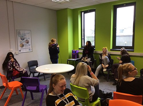 accrosscollege's tweet photo. Children in Need - Today our Level 3 Early Years Year 2 students are face painting, henna tattoos, karaoke, dance off and chocolate raffle. Raising money for an amazing cause.  Stay tuned for more pics!! @accrosscollege #Lancashire #rossendale #blackburn #hyndburn https://t.co/l7ero9OiEc