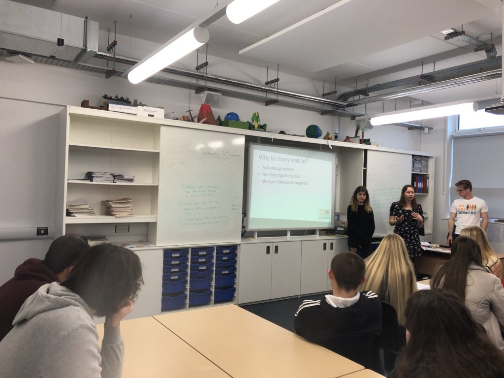 WeAreDonorsUK's tweet photo. Ben, Sophie and Cecilia completed another We Are Donors talk today at @johnspencepe school! Thank you for having us -you were great!
#wearedonorsncl #wearedonors https://t.co/acQZJhiPVE